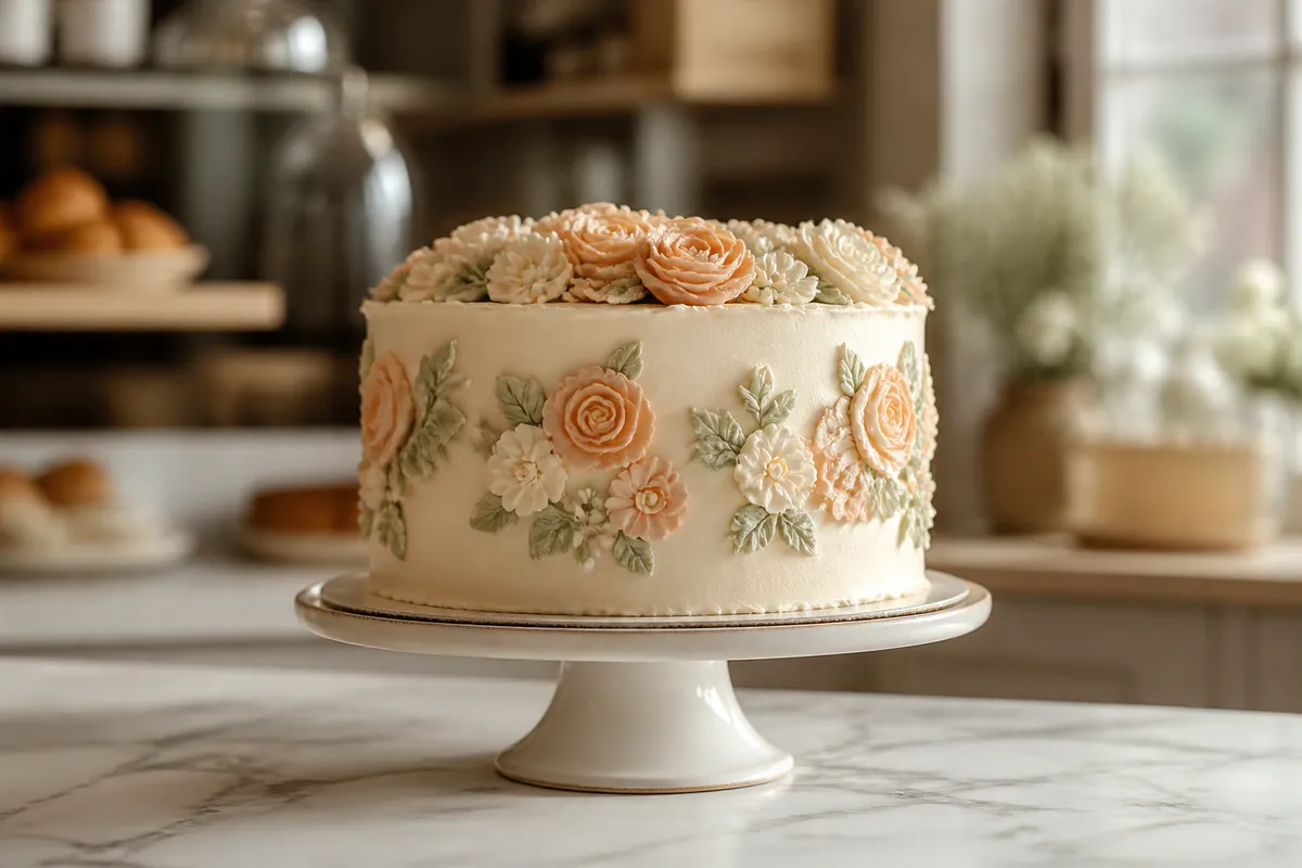 Pastel artesanal decorado para una celebración